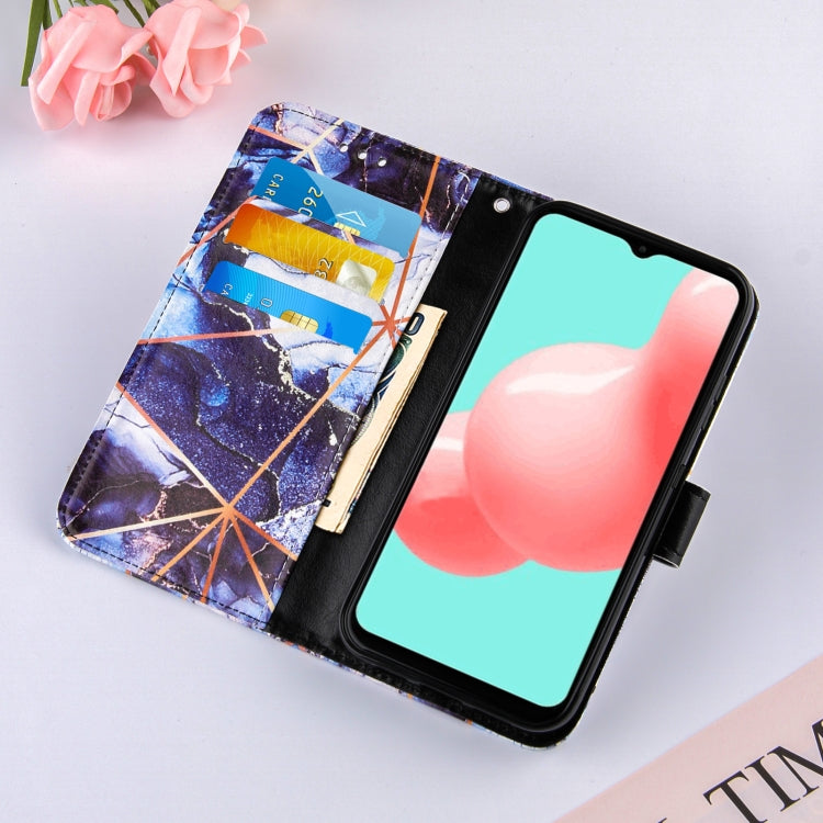 For Samsung Galaxy A32 5G Marble Stitching Horizontal Flip PU Leather Case with Holder & Card Slots & Wallet & Lanyard