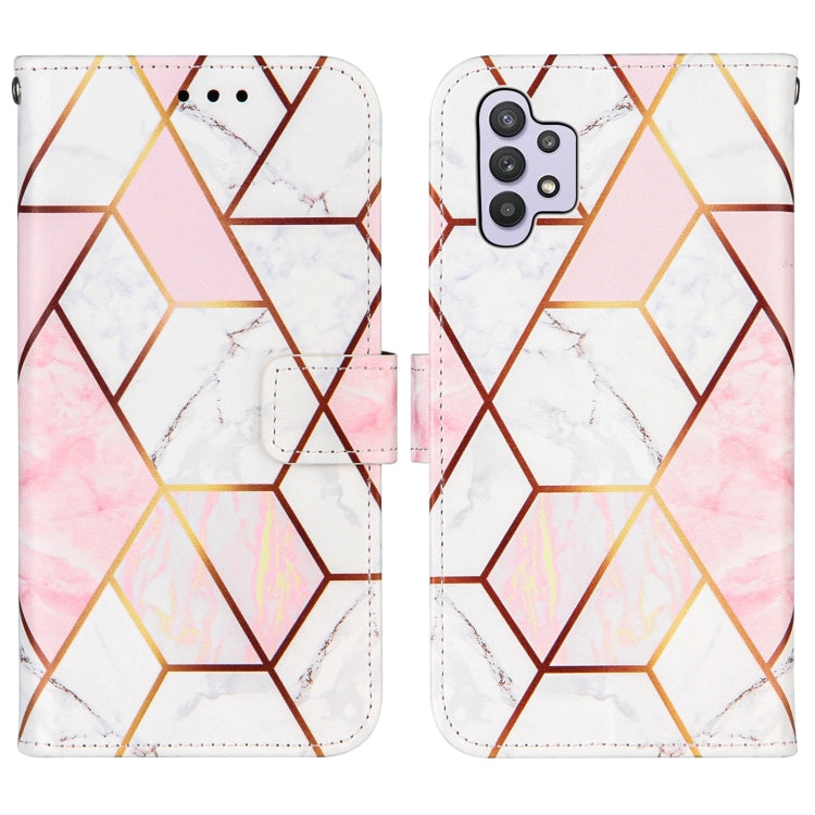 For Samsung Galaxy A32 5G Marble Stitching Horizontal Flip PU Leather Case with Holder & Card Slots & Wallet & Lanyard