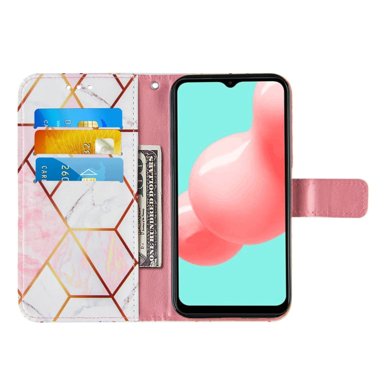 For Samsung Galaxy A32 5G Marble Stitching Horizontal Flip PU Leather Case with Holder & Card Slots & Wallet & Lanyard