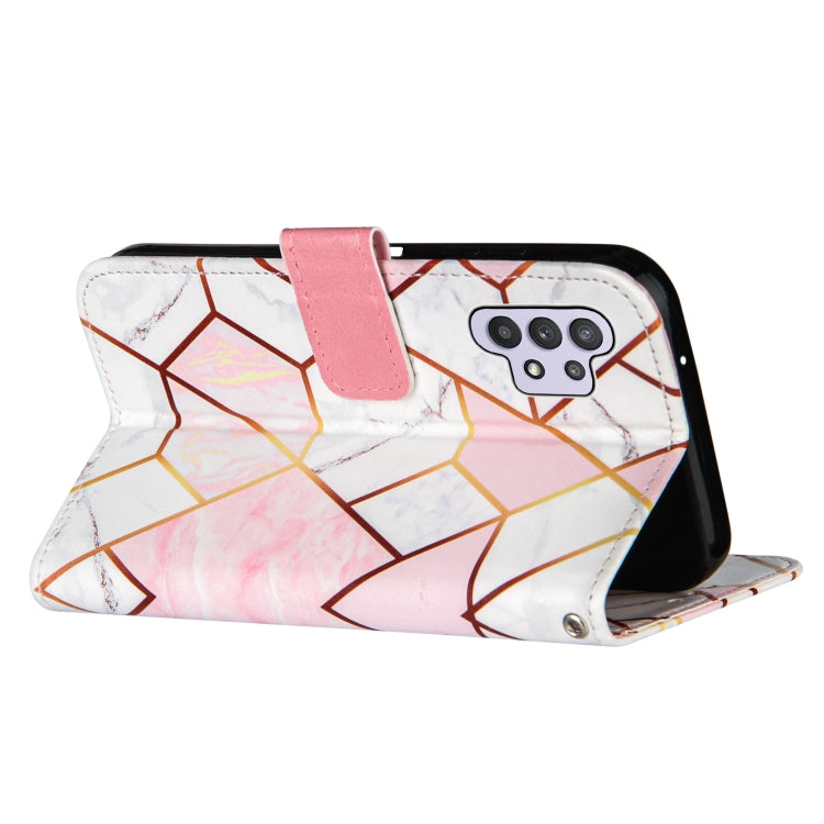 For Samsung Galaxy A32 5G Marble Stitching Horizontal Flip PU Leather Case with Holder & Card Slots & Wallet & Lanyard