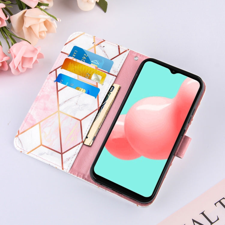 For Samsung Galaxy A32 5G Marble Stitching Horizontal Flip PU Leather Case with Holder & Card Slots & Wallet & Lanyard