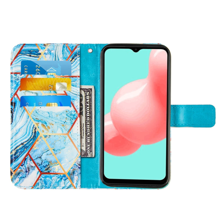 For Samsung Galaxy A32 5G Marble Stitching Horizontal Flip PU Leather Case with Holder & Card Slots & Wallet & Lanyard