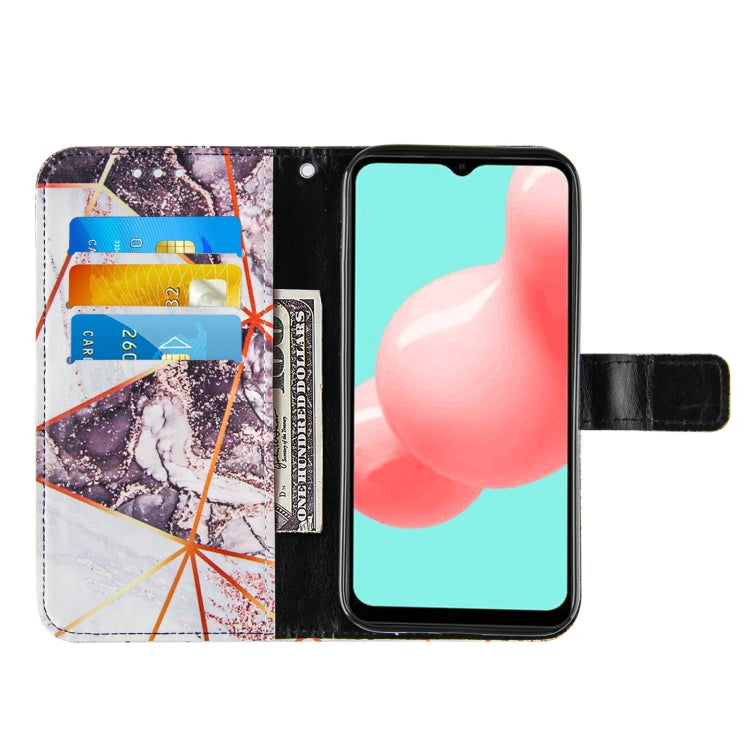For Samsung Galaxy A32 5G Marble Stitching Horizontal Flip PU Leather Case with Holder & Card Slots & Wallet & Lanyard