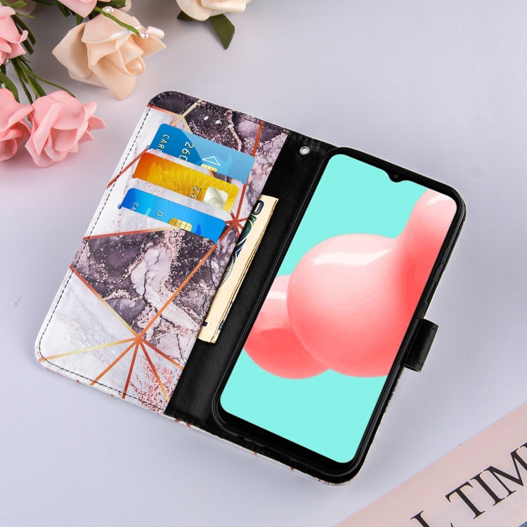 For Samsung Galaxy A32 5G Marble Stitching Horizontal Flip PU Leather Case with Holder & Card Slots & Wallet & Lanyard