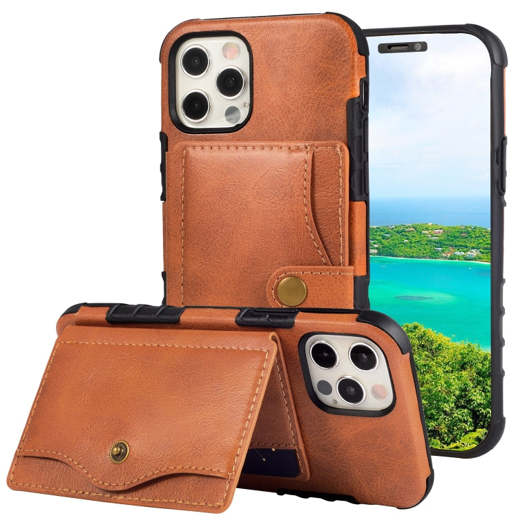 For iPhone 11 Crazy Horse Texture PU + TPU Shockproof Back Cover Case with Card Slots & Holder & Wallet & Crossbody Strap