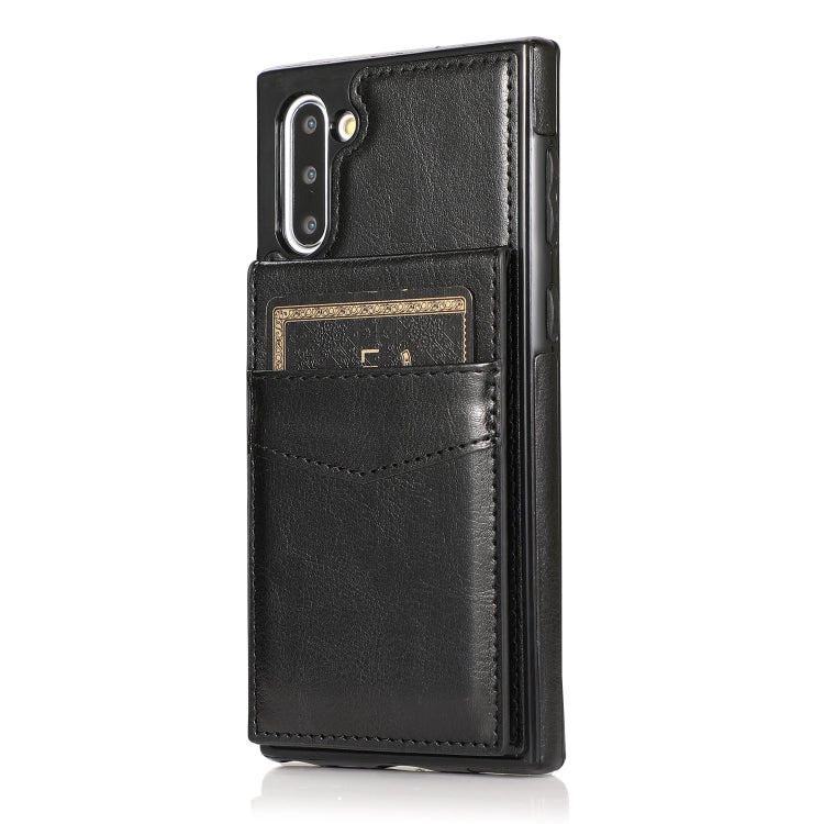 For Samsung Galaxy Note10 Solid Color PC + TPU Protective Case with Holder & Card Slots