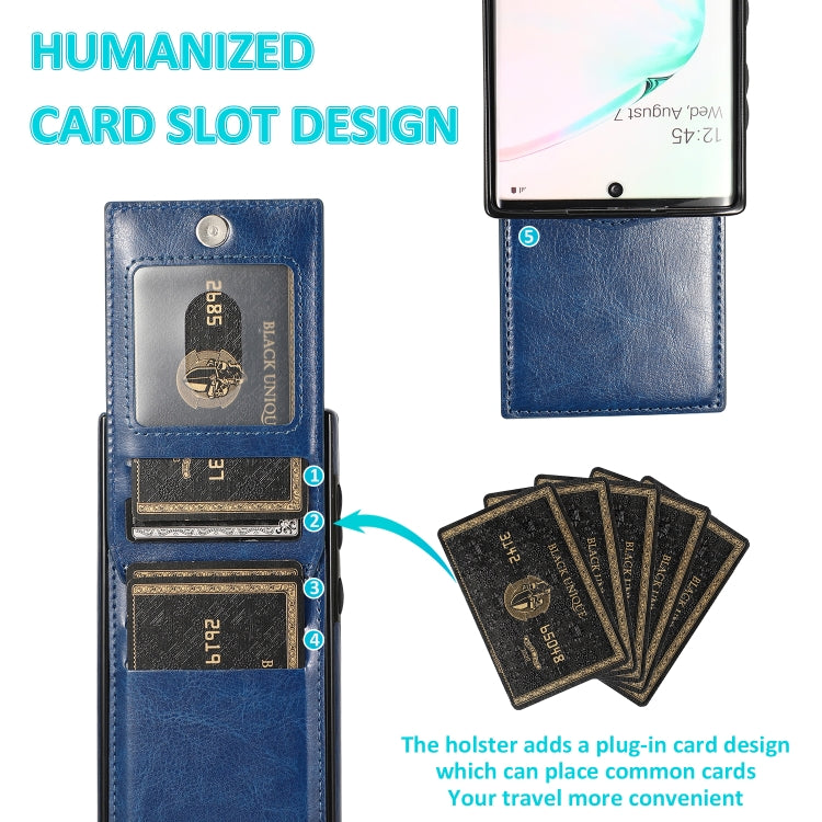 For Samsung Galaxy Note10 Solid Color PC + TPU Protective Case with Holder & Card Slots