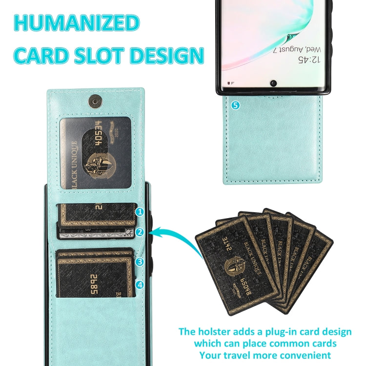 For Samsung Galaxy Note10 Solid Color PC + TPU Protective Case with Holder & Card Slots