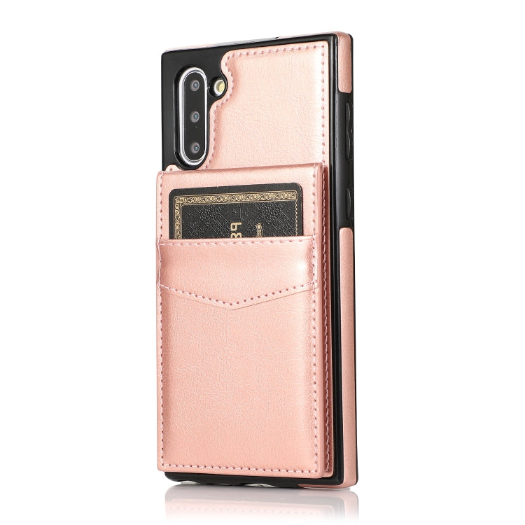 For Samsung Galaxy Note10 Solid Color PC + TPU Protective Case with Holder & Card Slots