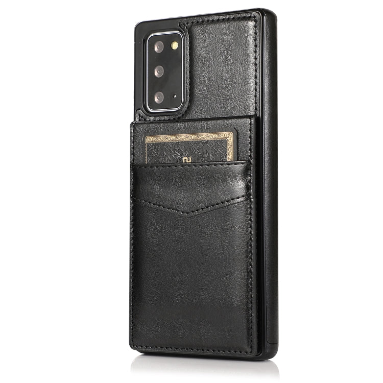 For Samsung Galaxy Note20 Solid Color PC + TPU Protective Case with Holder & Card Slots