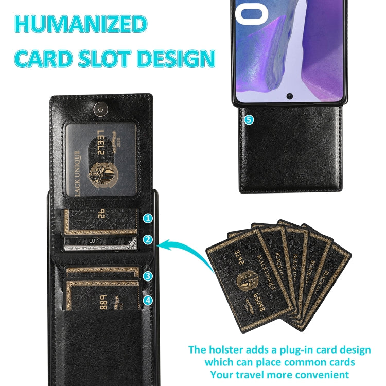 For Samsung Galaxy Note20 Solid Color PC + TPU Protective Case with Holder & Card Slots