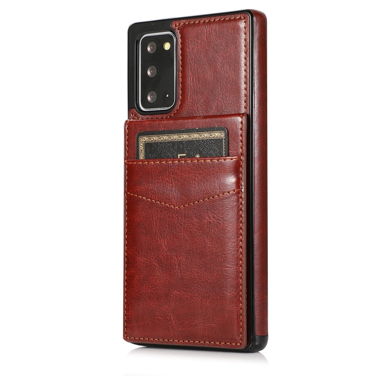 For Samsung Galaxy Note20 Solid Color PC + TPU Protective Case with Holder & Card Slots
