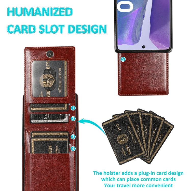 For Samsung Galaxy Note20 Solid Color PC + TPU Protective Case with Holder & Card Slots