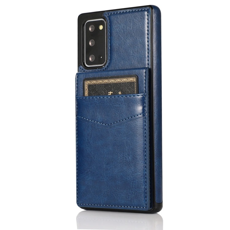 For Samsung Galaxy Note20 Solid Color PC + TPU Protective Case with Holder & Card Slots
