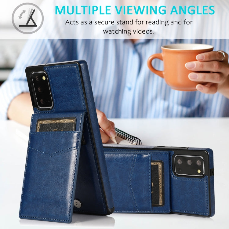 For Samsung Galaxy Note20 Solid Color PC + TPU Protective Case with Holder & Card Slots