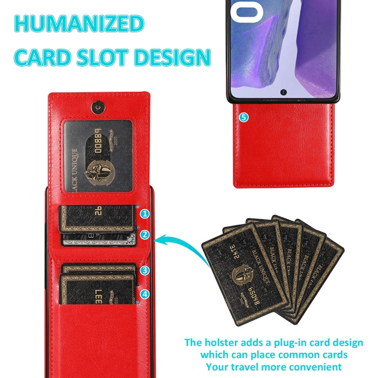 For Samsung Galaxy Note20 Solid Color PC + TPU Protective Case with Holder & Card Slots