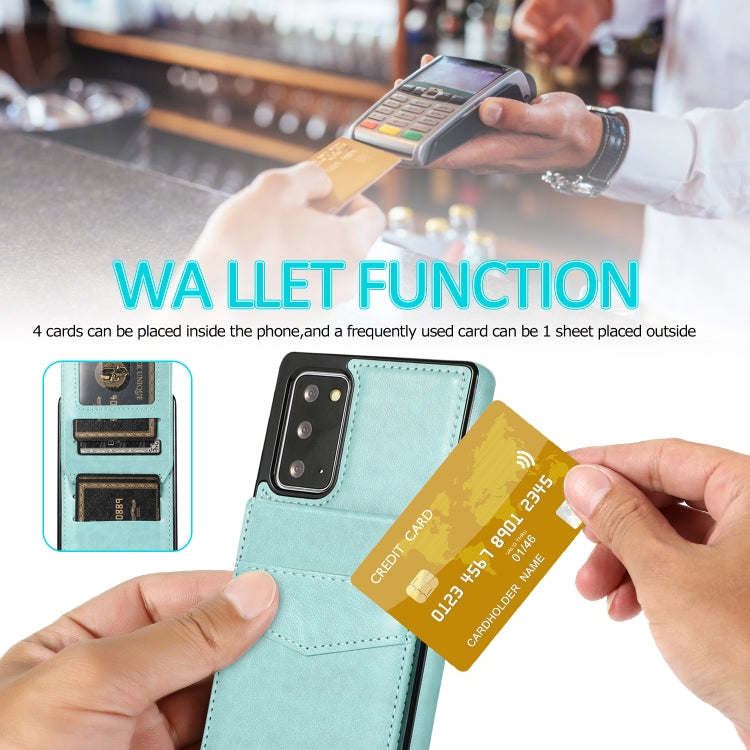 For Samsung Galaxy Note20 Solid Color PC + TPU Protective Case with Holder & Card Slots