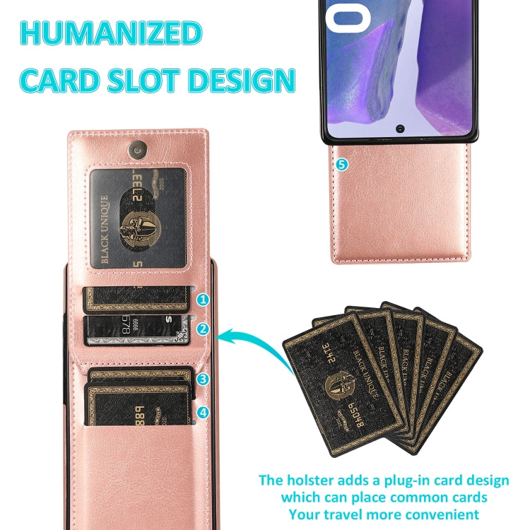 For Samsung Galaxy Note20 Solid Color PC + TPU Protective Case with Holder & Card Slots