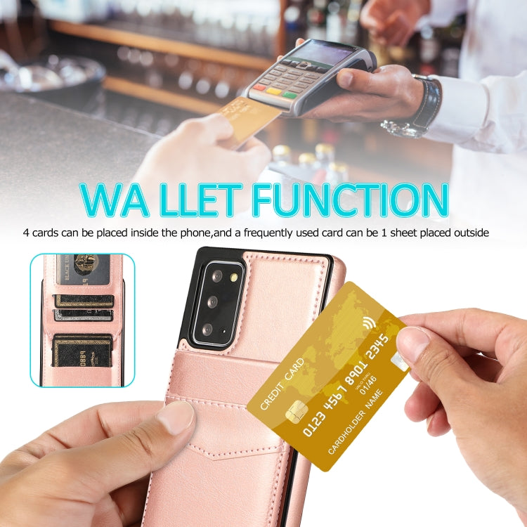 For Samsung Galaxy Note20 Solid Color PC + TPU Protective Case with Holder & Card Slots