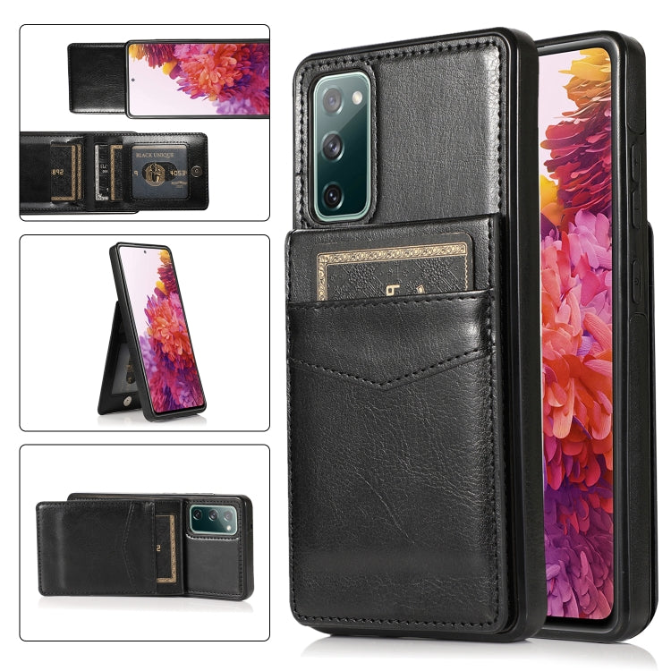 For Samsung Galaxy S20 FE Solid Color PC + TPU Protective Case with Holder & Card Slots