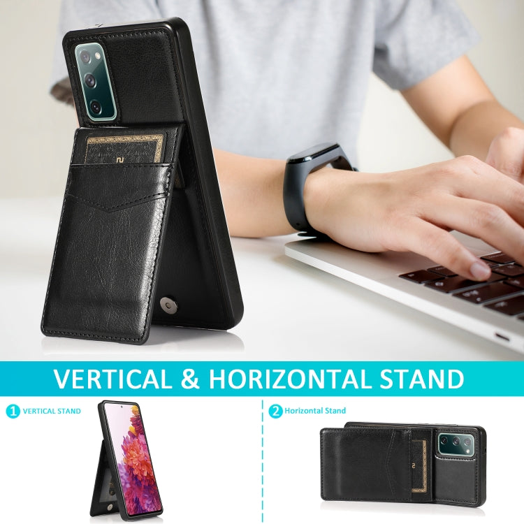 For Samsung Galaxy S20 FE Solid Color PC + TPU Protective Case with Holder & Card Slots
