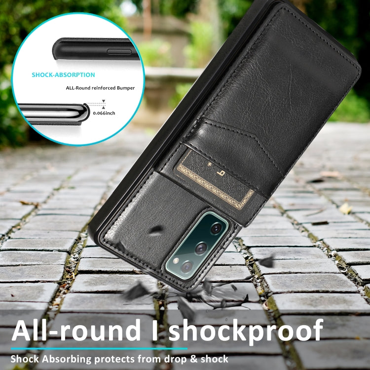 For Samsung Galaxy S20 FE Solid Color PC + TPU Protective Case with Holder & Card Slots