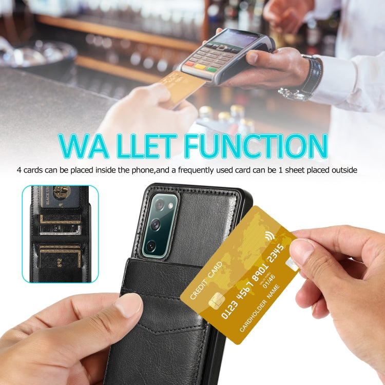 For Samsung Galaxy S20 FE Solid Color PC + TPU Protective Case with Holder & Card Slots