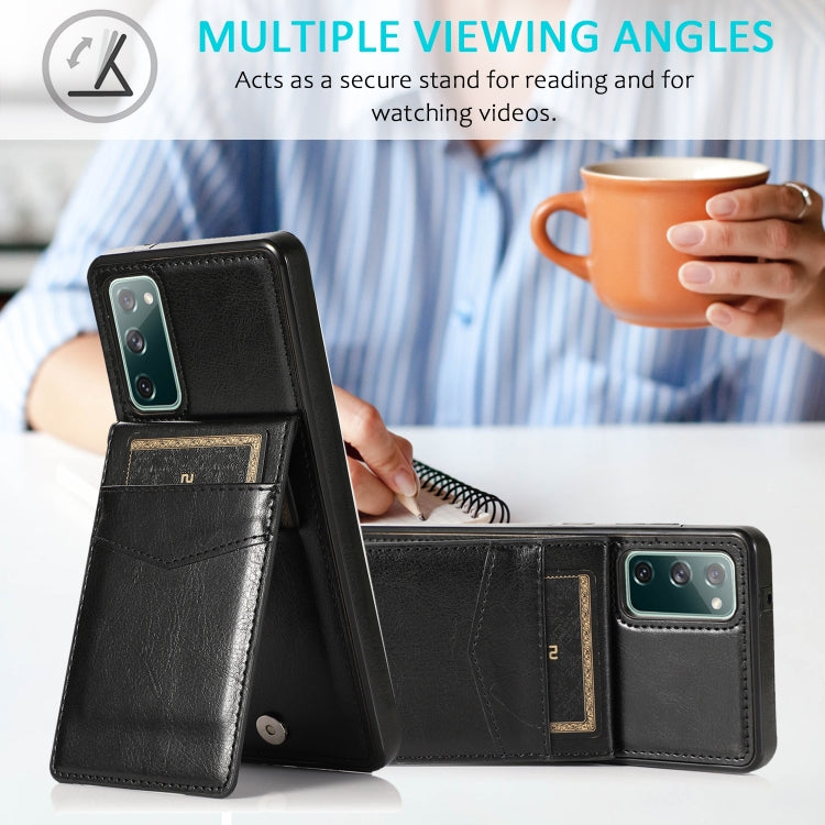 For Samsung Galaxy S20 FE Solid Color PC + TPU Protective Case with Holder & Card Slots