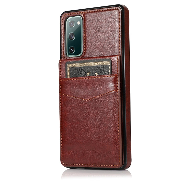 For Samsung Galaxy S20 FE Solid Color PC + TPU Protective Case with Holder & Card Slots