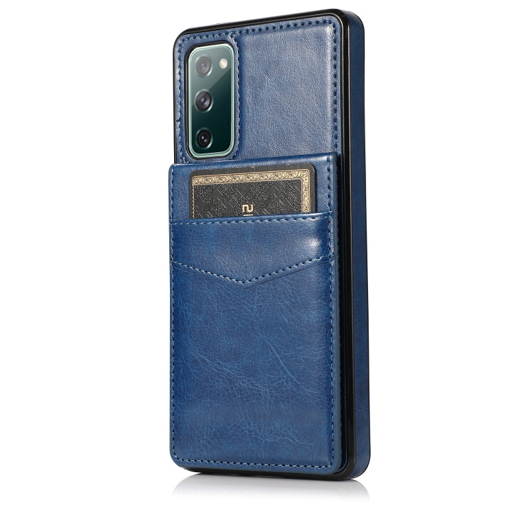 For Samsung Galaxy S20 FE Solid Color PC + TPU Protective Case with Holder & Card Slots