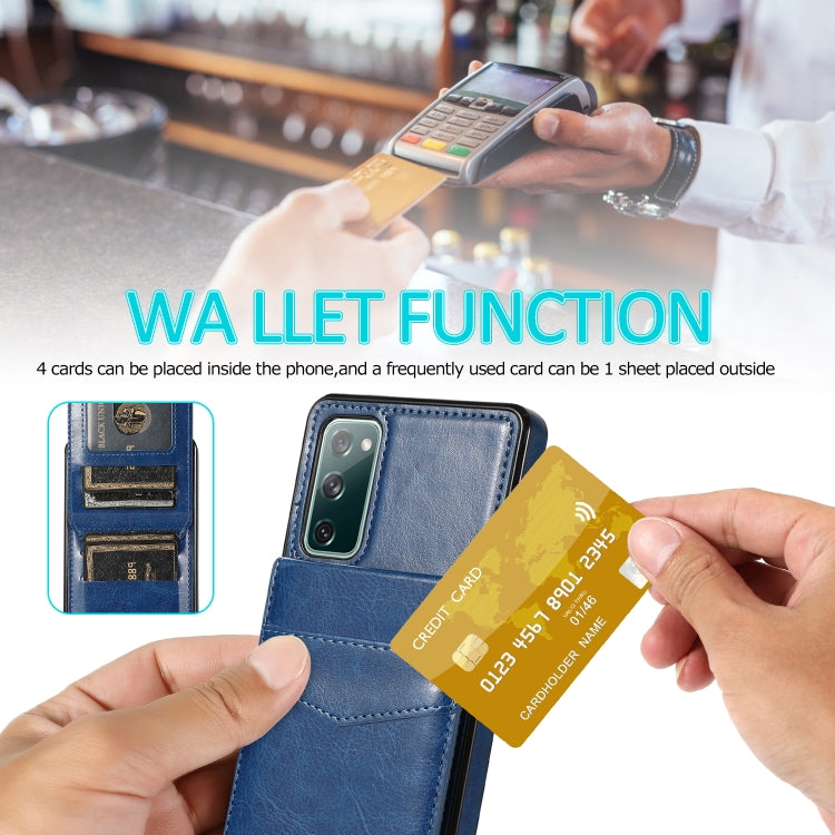 For Samsung Galaxy S20 FE Solid Color PC + TPU Protective Case with Holder & Card Slots