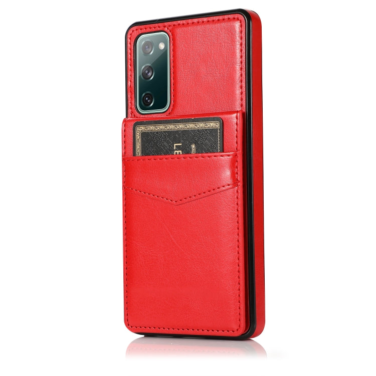 For Samsung Galaxy S20 FE Solid Color PC + TPU Protective Case with Holder & Card Slots
