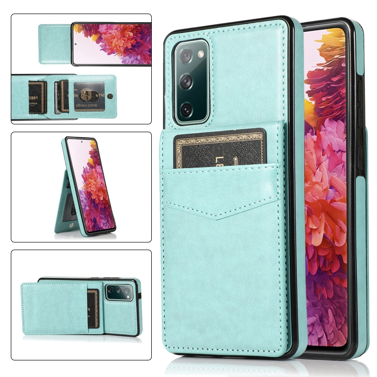 For Samsung Galaxy S20 FE Solid Color PC + TPU Protective Case with Holder & Card Slots