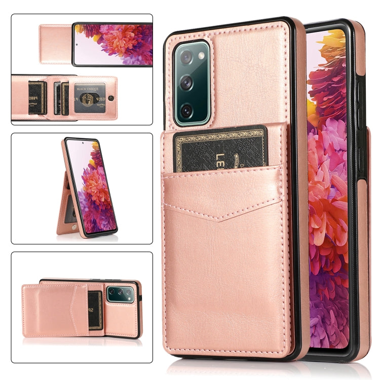 For Samsung Galaxy S20 FE Solid Color PC + TPU Protective Case with Holder & Card Slots