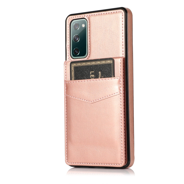 For Samsung Galaxy S20 FE Solid Color PC + TPU Protective Case with Holder & Card Slots