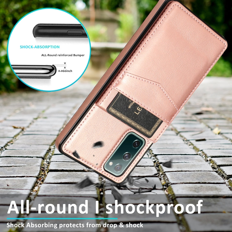 For Samsung Galaxy S20 FE Solid Color PC + TPU Protective Case with Holder & Card Slots