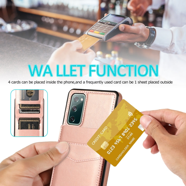 For Samsung Galaxy S20 FE Solid Color PC + TPU Protective Case with Holder & Card Slots