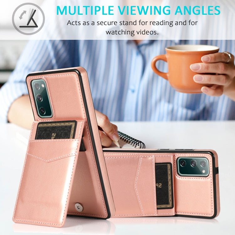 For Samsung Galaxy S20 FE Solid Color PC + TPU Protective Case with Holder & Card Slots