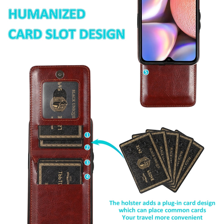 For Samsung Galaxy A10s Solid Color PC + TPU Protective Case with Holder & Card Slots