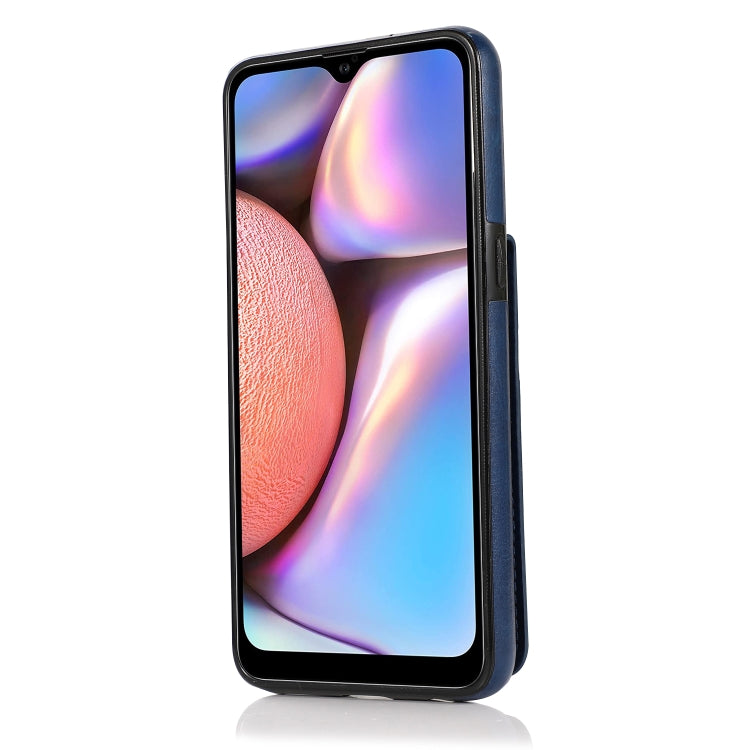 For Samsung Galaxy A10s Solid Color PC + TPU Protective Case with Holder & Card Slots