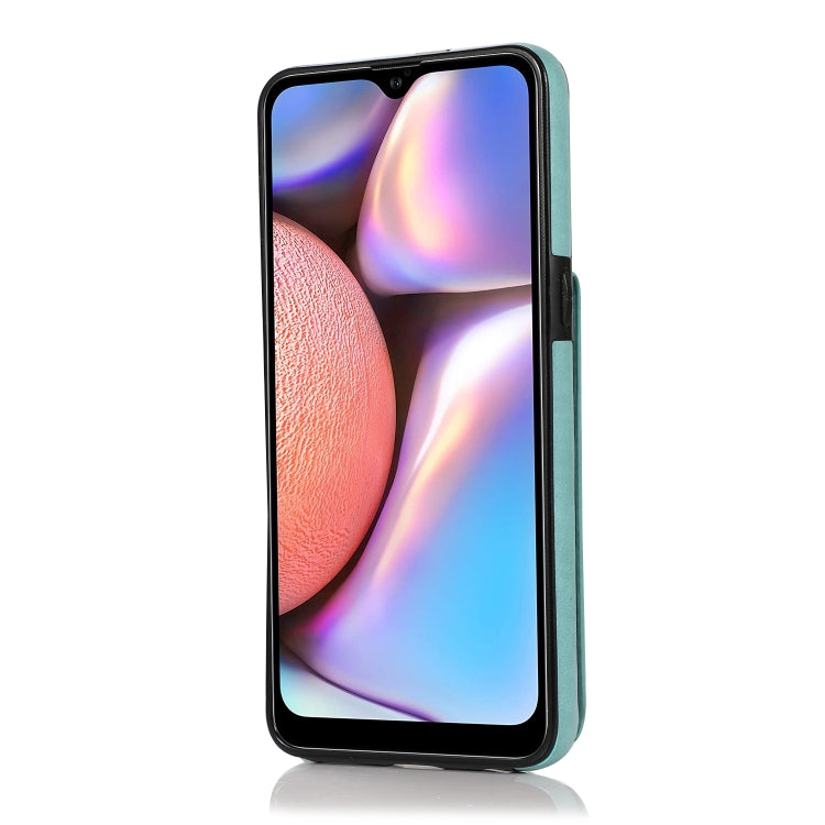 For Samsung Galaxy A10s Solid Color PC + TPU Protective Case with Holder & Card Slots