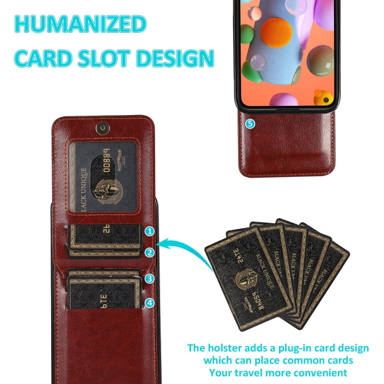 For Samsung Galaxy A11 Solid Color PC + TPU Protective Case with Holder & Card Slots