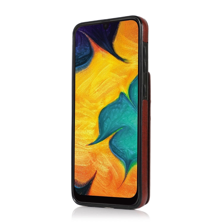 For Samsung Galaxy A20 / A30 Solid Color PC + TPU Protective Case with Holder & Card Slots
