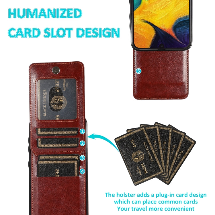 For Samsung Galaxy A20 / A30 Solid Color PC + TPU Protective Case with Holder & Card Slots