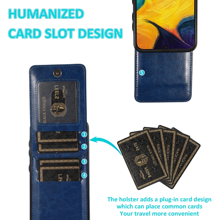 For Samsung Galaxy A20 / A30 Solid Color PC + TPU Protective Case with Holder & Card Slots