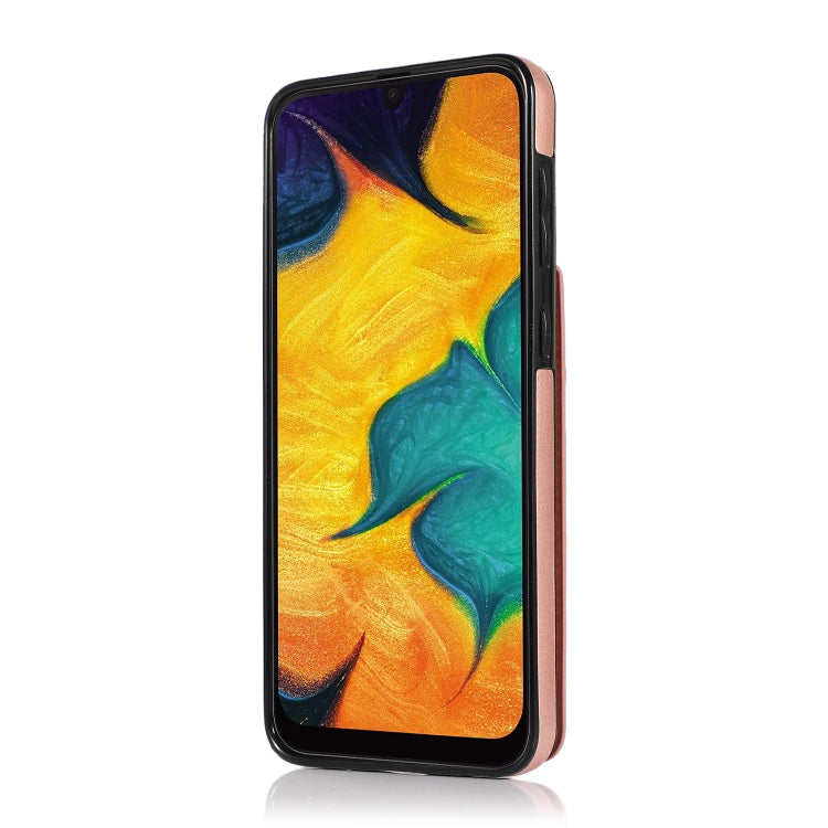 For Samsung Galaxy A20 / A30 Solid Color PC + TPU Protective Case with Holder & Card Slots