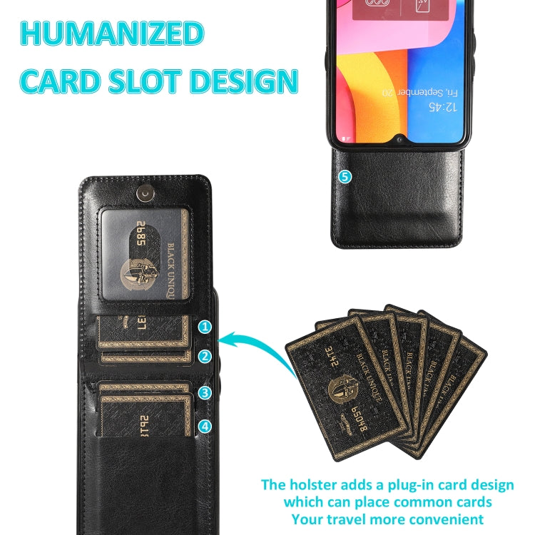 For Samsung Galaxy A20s Solid Color PC + TPU Protective Case with Holder & Card Slots