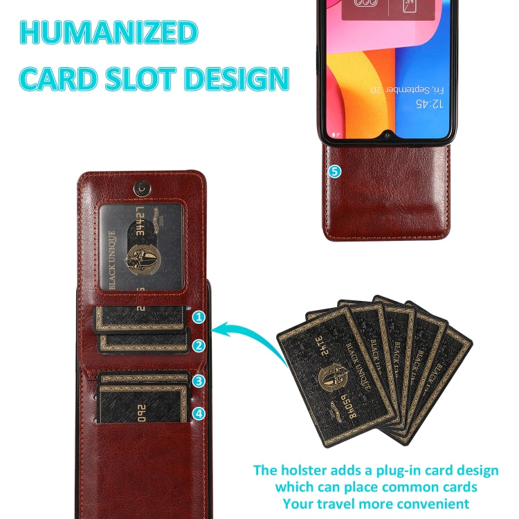 For Samsung Galaxy A20s Solid Color PC + TPU Protective Case with Holder & Card Slots