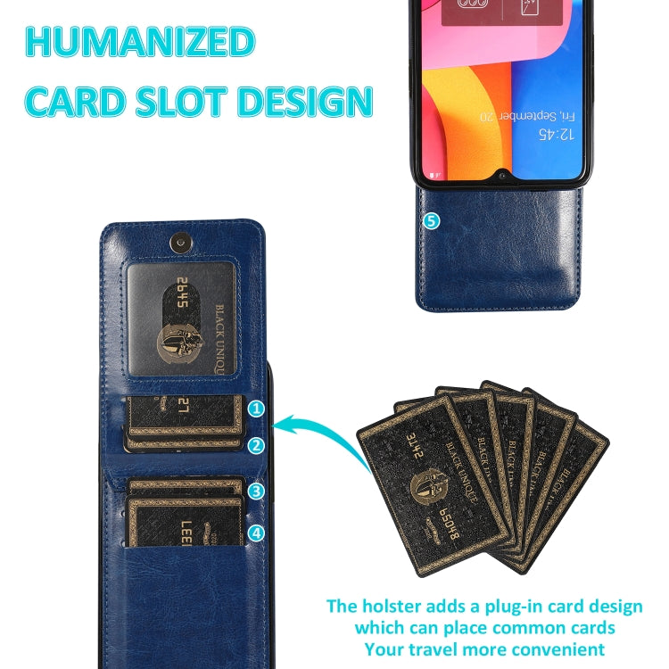 For Samsung Galaxy A20s Solid Color PC + TPU Protective Case with Holder & Card Slots