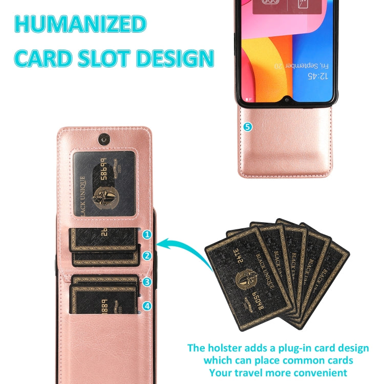For Samsung Galaxy A20s Solid Color PC + TPU Protective Case with Holder & Card Slots